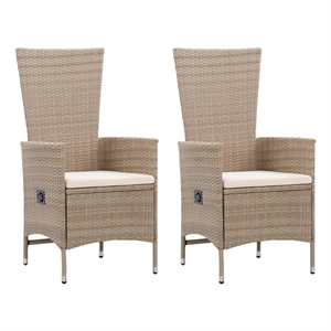 Bowery Hill Solid Acacia Wood Medium Garden Dining Set in Beige
