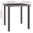 Bowery Hill Dining Set in Gray Poly Rattan 5 Piece Set Light Weight Dining Set