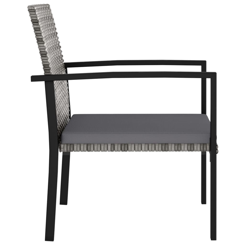 Bowery Hill Dining Set in Gray Poly Rattan 5 Piece Set Light Weight Dining Set