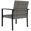 Bowery Hill Dining Set in Gray Poly Rattan 5 Piece Set Light Weight Dining Set