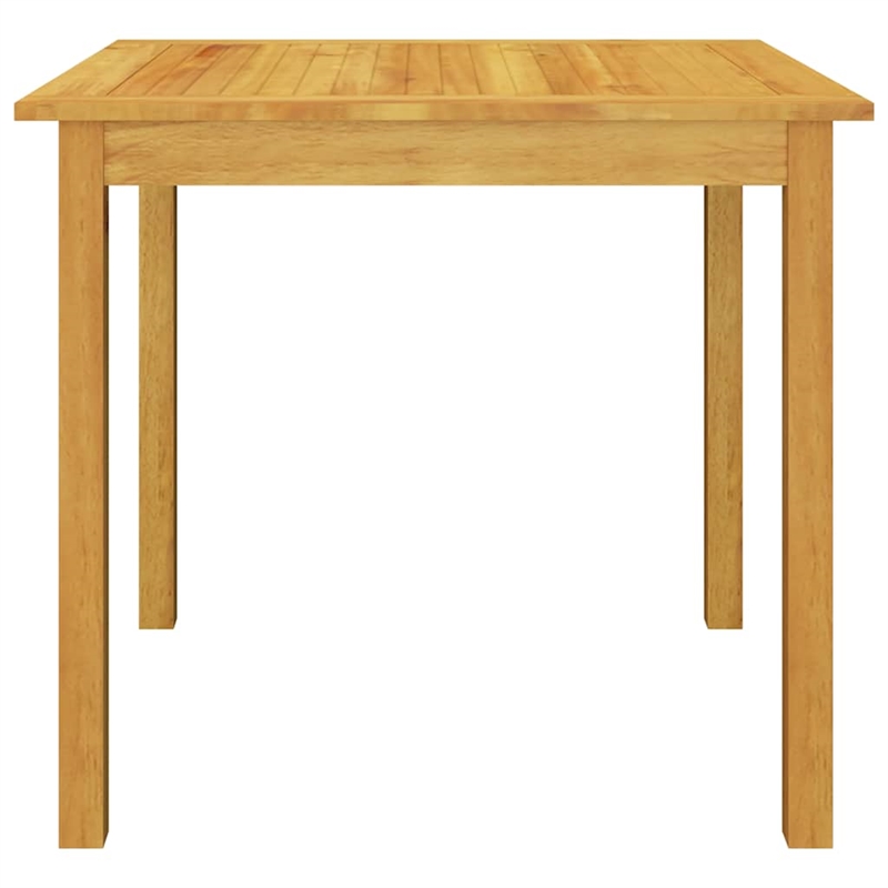 Bowery Hill Dining Set in Gray Solid Acacia Wood/PE Rattan/Powder-Coated Steel