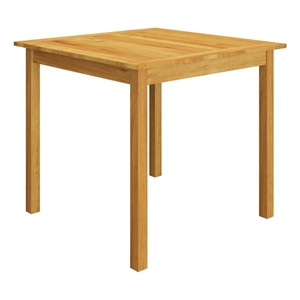 Bowery Hill Dining Set in Gray Solid Acacia Wood/PE Rattan/Powder-Coated Steel