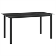 Bowery Hill Contemporary Powder-Coated Aluminum Dining Set in Black