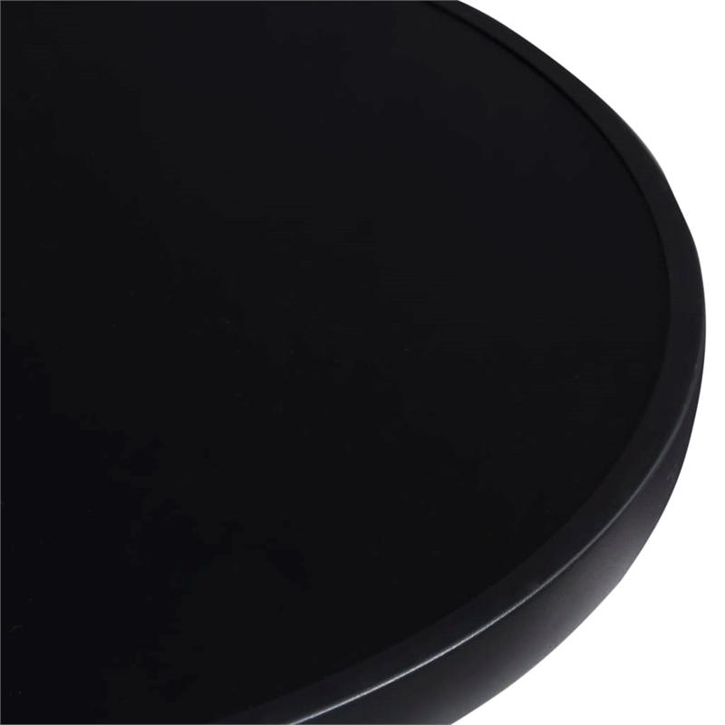 Bowery Hill Contemporary Powder-Coated Aluminum Dining Set in Black