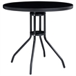 Bowery Hill Contemporary Powder-Coated Aluminum Dining Set in Black