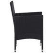 Bowery Hill Contemporary Weather-Resistant Dining Set in Black