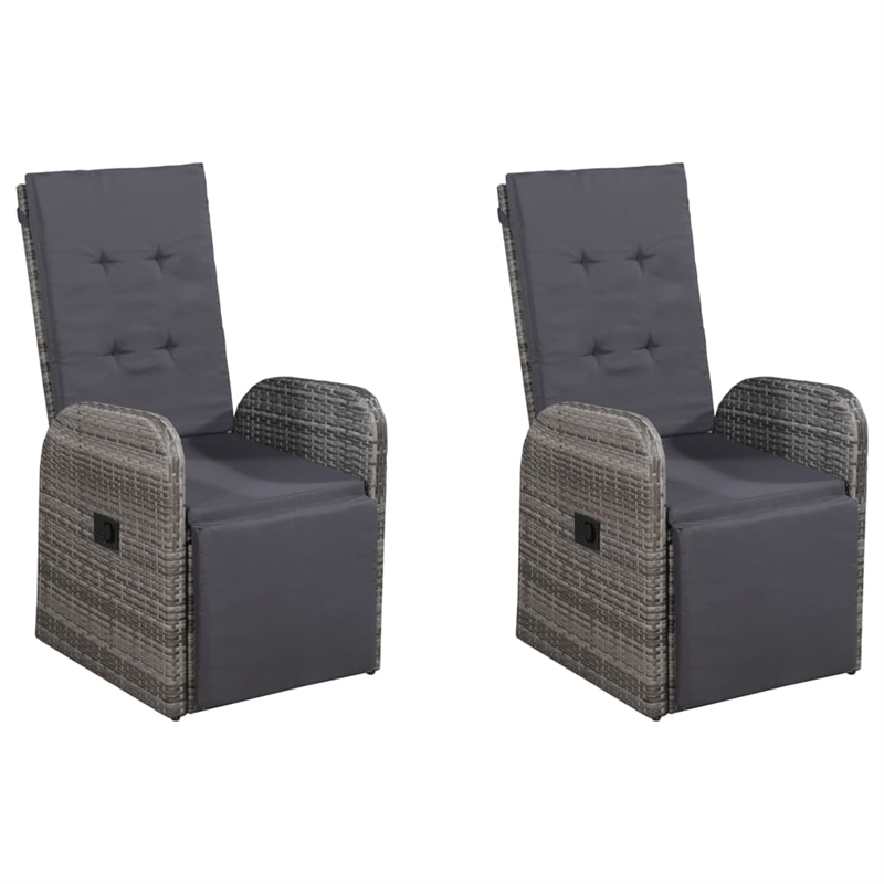 Bowery Hill Contemporary Weather-Resistant Dining Set in Gray/Dark Gray