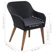 Bowery Hill Contemporary Weather-Resistant Dining Set in Black