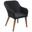 Bowery Hill Contemporary Weather-Resistant Dining Set in Black