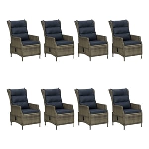 Bowery Hill Solid Acacia Wood Large Adjustable Armrests Dining Set in Brown
