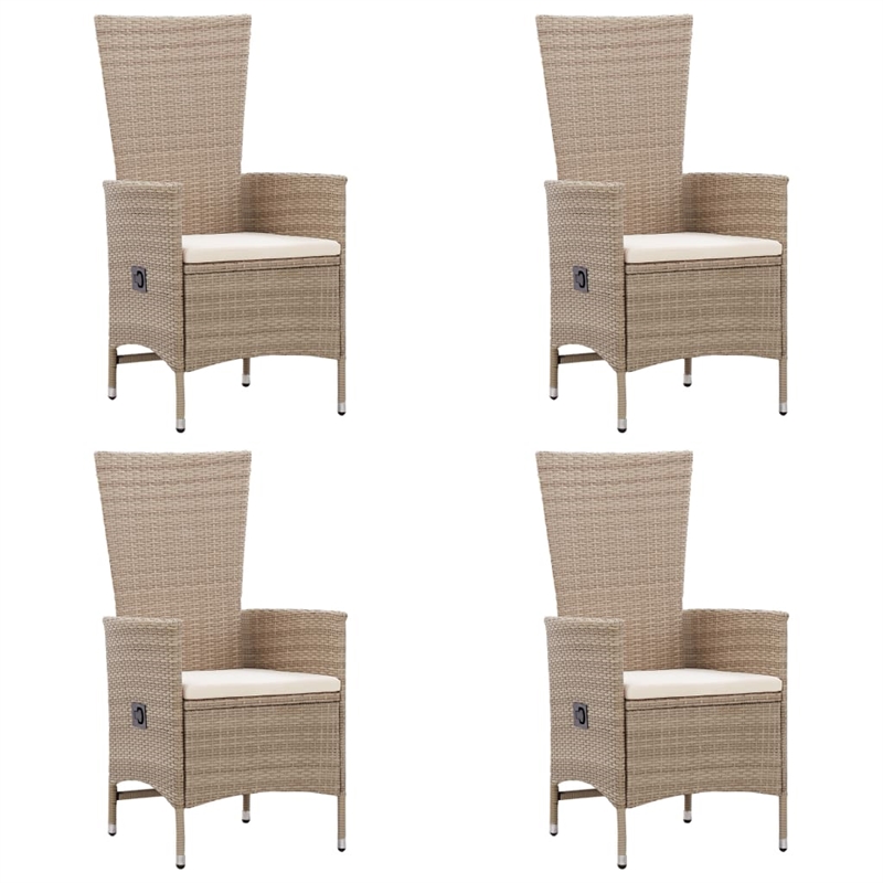 Bowery Hill Contemporary Solid Acacia Wood Dining Set in Beige