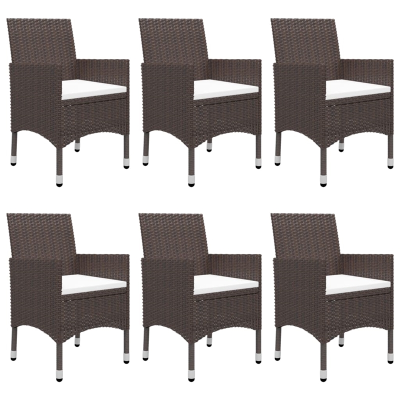 Bowery Hill Solid Acacia Wood/PE Rattan/Powder-Coated Steel Dining Set in Brown