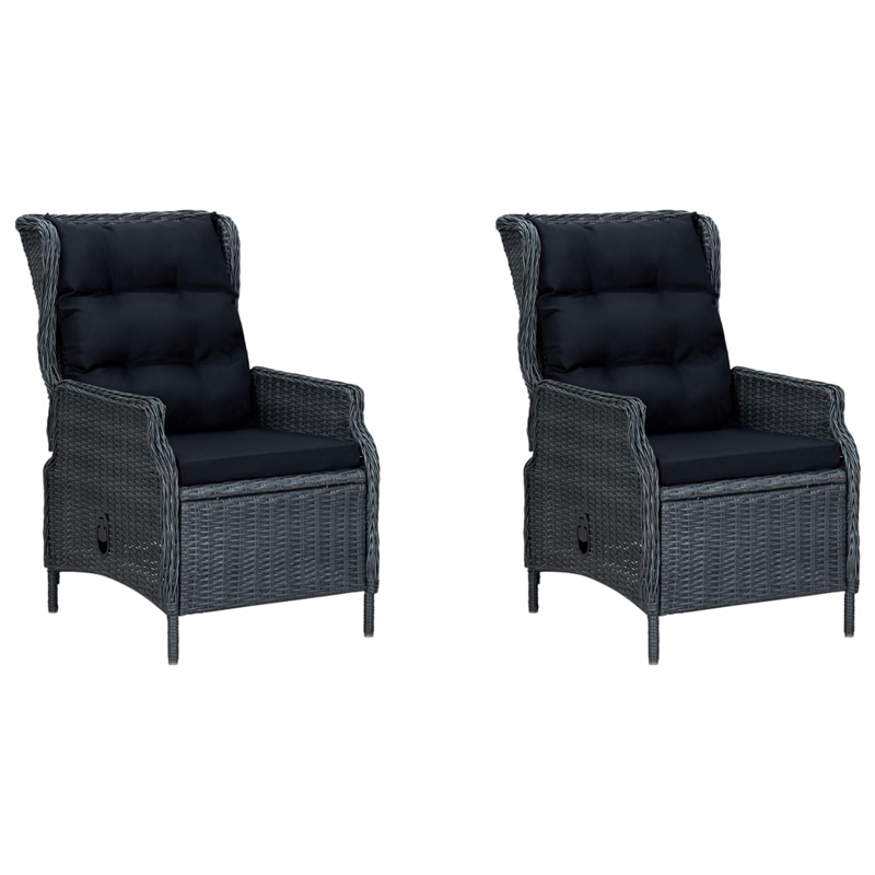 Bowery Hill Contemporary Weather-Resistant Dining Set in Dark Gray