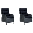Bowery Hill Contemporary Weather-Resistant Dining Set in Dark Gray