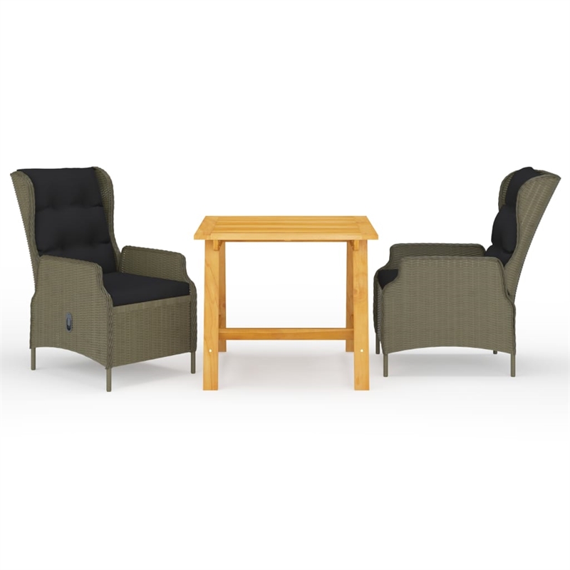 Bowery Hill Contemporary Weather-Resistant Dining Set in Brown