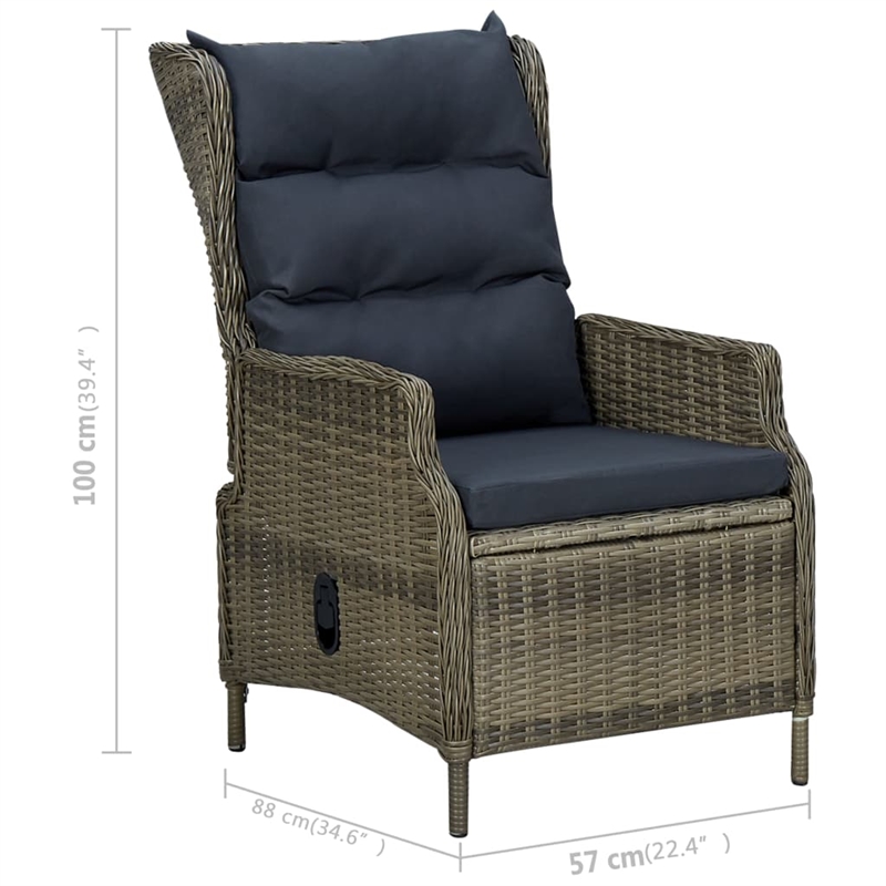 Bowery Hill Contemporary Weather-Resistant Dining Set in Brown