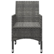 Bowery Hill Contemporary Weather-Resistant Dining Set in Gray/Dark Gray