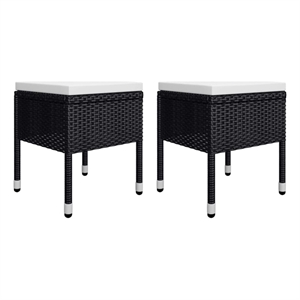 Bowery Hill Solid Acacia Wood 5 Piece Set Ergonomic Dining Set in Black