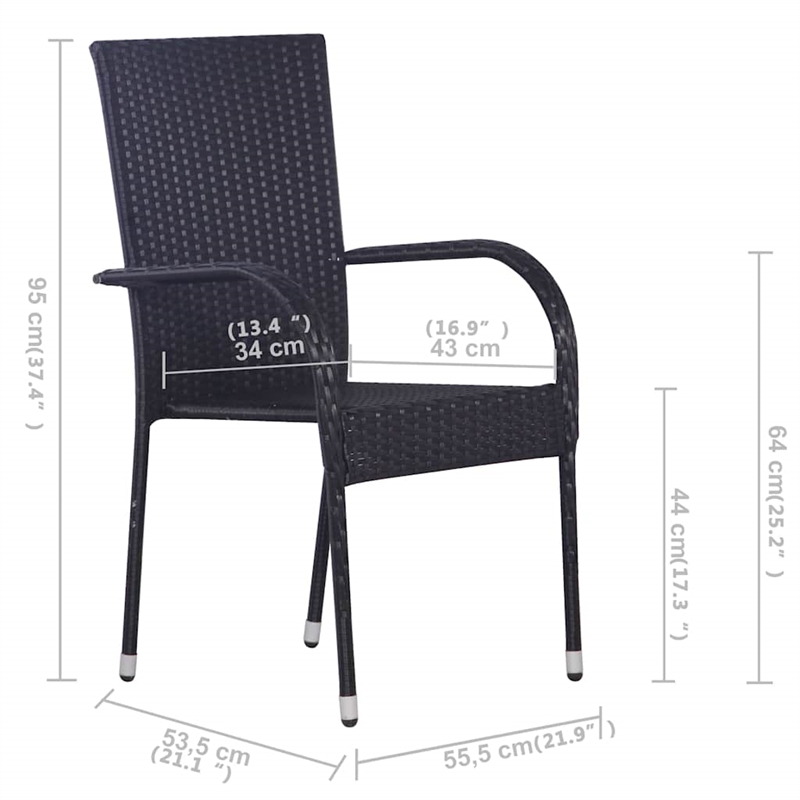 Bowery Hill Solid Acacia Wood/PE Rattan/Powder-Coated Steel Dining Set in Gray