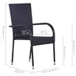 Bowery Hill Solid Acacia Wood/PE Rattan/Powder-Coated Steel Dining Set in Gray