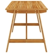 Bowery Hill Solid Acacia Wood/PE Rattan/Powder-Coated Steel Dining Set in Gray
