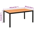 Bowery Hill Contemporary Powder-Coated Aluminum Dining Set in Black