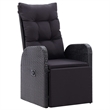 Bowery Hill Contemporary Weather-Resistant Dining Set in Black