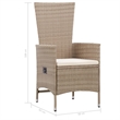Bowery Hill Contemporary Solid Acacia Wood/PE Rattan Dining Set in Beige
