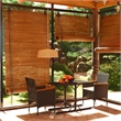 Bowery Hill Contemporary Synthetic Poly Rattan Dining Set in Black/Cream White