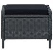 Bowery Hill Contemporary Weather-Resistant Dining Set in Dark Gray
