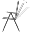 Bowery Hill Steel Standard Square Dining Set in Anthracite/Gray