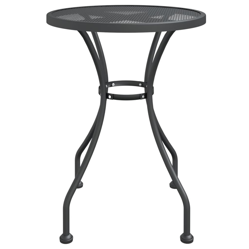 Bowery Hill Expanded Metal Mesh Compact Foldable Garden Dining Set Charcoal/Gray