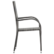 Bowery Hill Solid Acacia Wood Large Stackable Dining Set in Gray