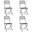 Bowery Hill Expanded Metal Mesh With E-Coating Garden Dining Set in Anthracite