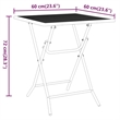 Bowery Hill Expanded Metal Mesh Foldable Garden Dining Set in Anthracite/Gray