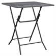 Bowery Hill Expanded Metal Mesh Foldable Garden Dining Set in Anthracite/Gray