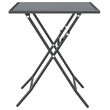 Bowery Hill Expanded Metal Mesh Foldable Garden Dining Set in Anthracite/Gray