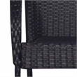 Bowery Hill Solid Acacia Wood Large Stackable Dining Set in Black
