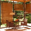 Bowery Hill Contemporary Poly Rattan Dining Set in Brown/Cream White