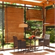 Bowery Hill Poly Rattan Medium Ergonomic Garden Dining Set in Gray