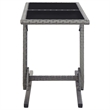 Bowery Hill Poly Rattan Medium Ergonomic Garden Dining Set in Gray