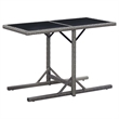 Bowery Hill Poly Rattan Medium Ergonomic Garden Dining Set in Gray