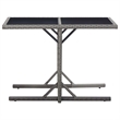 Bowery Hill Poly Rattan Medium Ergonomic Garden Dining Set in Gray