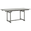 Bowery Hill Solid Acacia Wood Standard Extendable Garden Dining Set in Gray