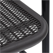 Bowery Hill Tempered Glass/Plastic Rattan Garden Dining Set in Black