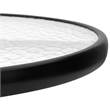 Bowery Hill Tempered Glass/Plastic Rattan Garden Dining Set in Black