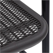 Bowery Hill Steel 5 Piece Set Stackable Garden Dining Set in Black