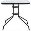 Bowery Hill Steel 5 Piece Set Stackable Garden Dining Set in Black