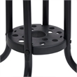 Bowery Hill Steel 5 Piece Set Stackable Garden Dining Set in Black
