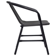 Bowery Hill Steel 5 Piece Set Stackable Garden Dining Set in Black
